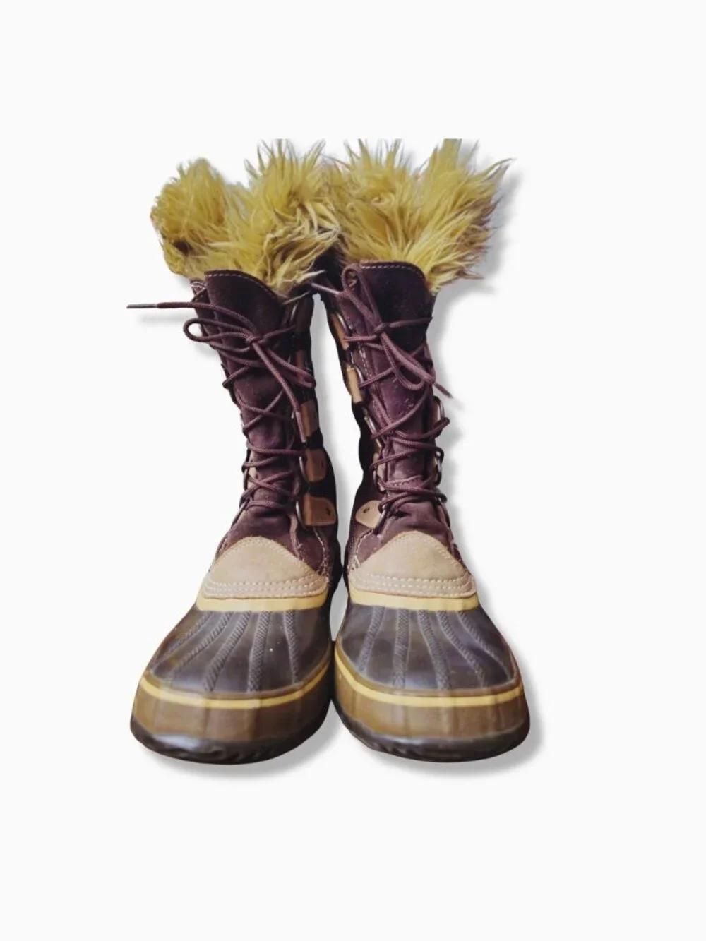 Sorel Joan of Arctic Waterproof Winter Boots Faux Fur Suede Women's Size 9